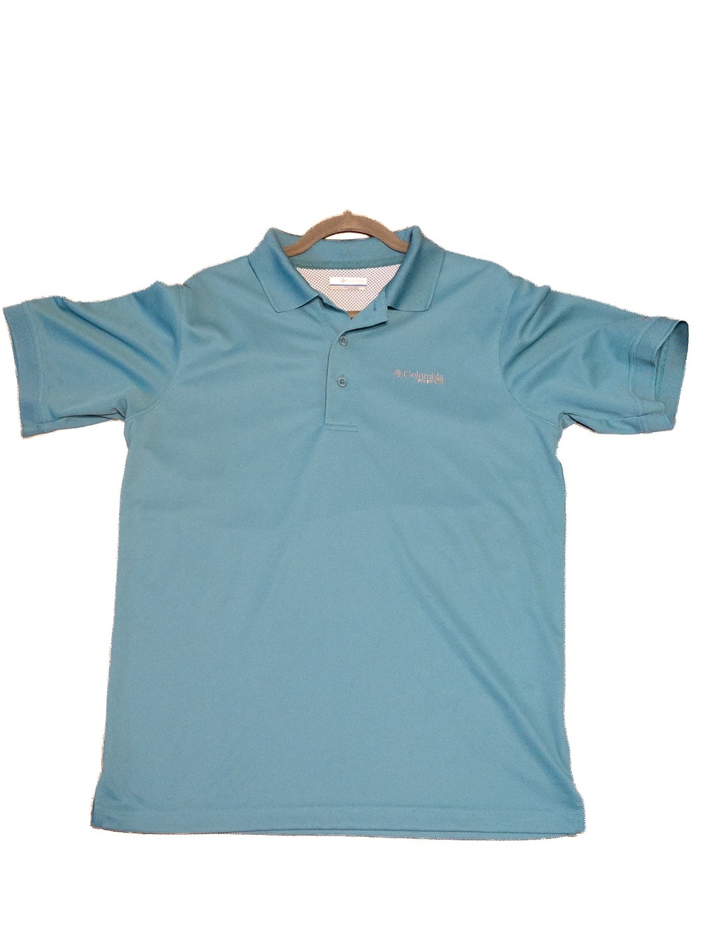 Columbia PFG Men’s M Blue Performance Fishing Polo Shirt Short Sleeve